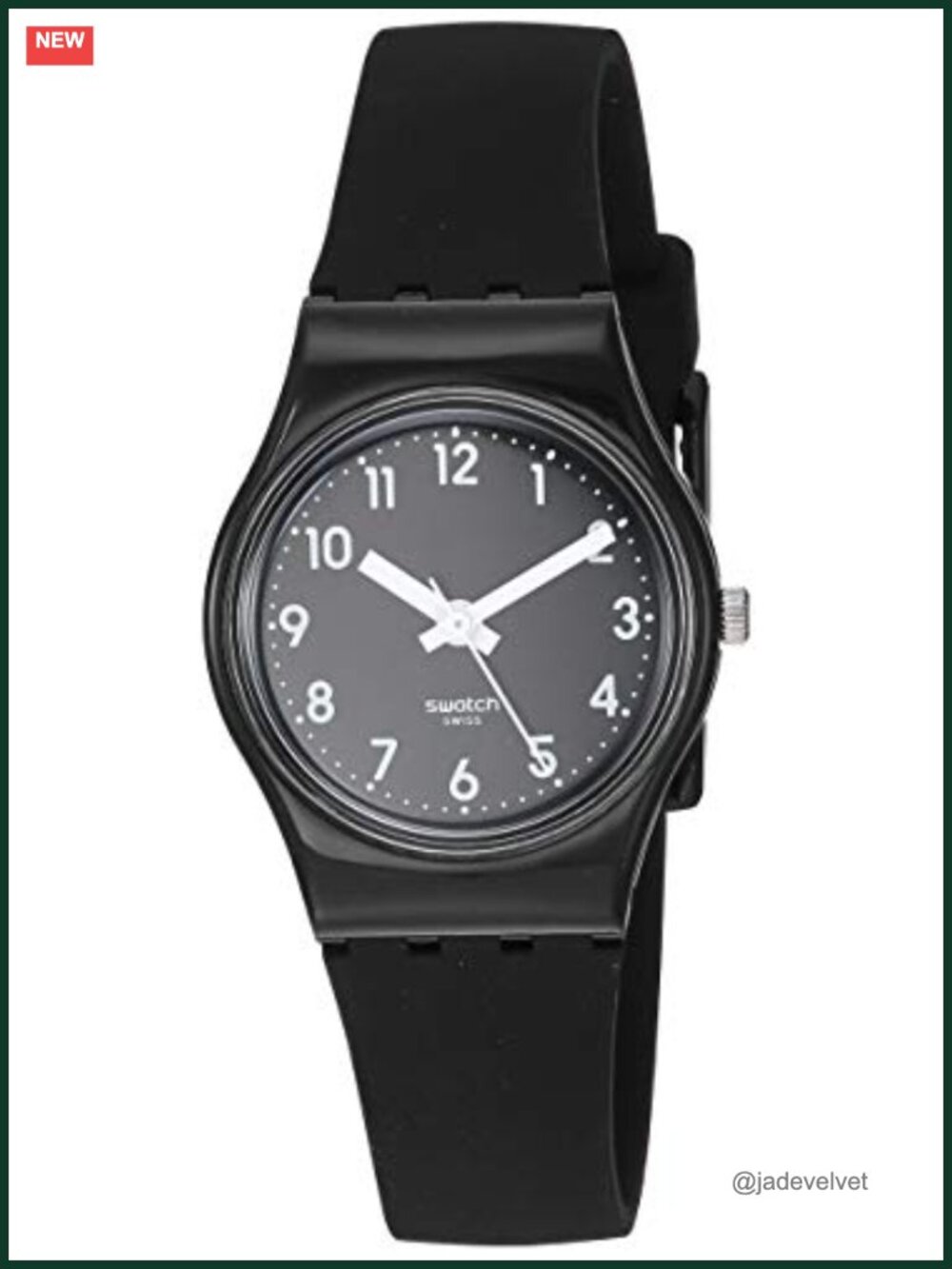 Swatch Quartz Analog Watch 25mm Round Case Water Resistant 100ft